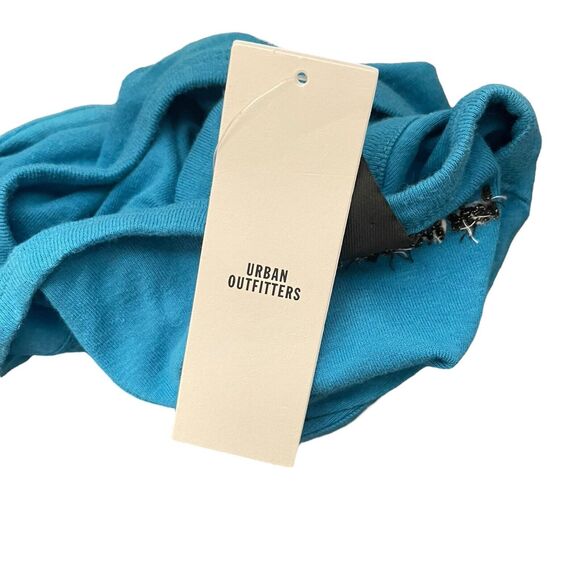 Urban Outfitters iets frans... Smiley Cropped Tank Top Blue NWT Womens Medium - Picture 3 of 11